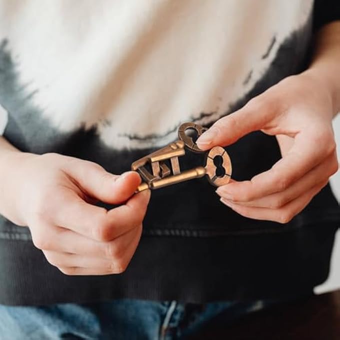 FUN METAL BRAIN TEASER PUZZLE GAMES, ADULTS MIND TRAVEL 3D TOYS, TEENS IQ INSIGHT CHALLENGE, PORTABLE LOGIC EDUCATIONAL GIFT, MIND-STIMULATING PUZZLES, DURABLE METAL CONSTRUCTION (4 PCS) - Image 3